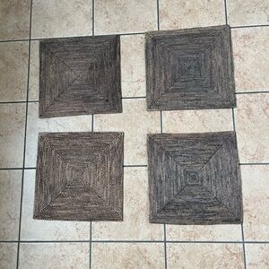 Brown Woven Square Placemats Set of 4